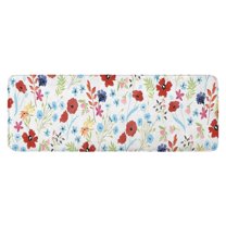 Pioneer Flower Floral Print Pattern Kitchen Rug Mat,Kitchen Runner Rugs Non Skid Washable,Decorative Kitchen Floor Mats for Kitchen,Sink,Laundry,17"x47.2"
