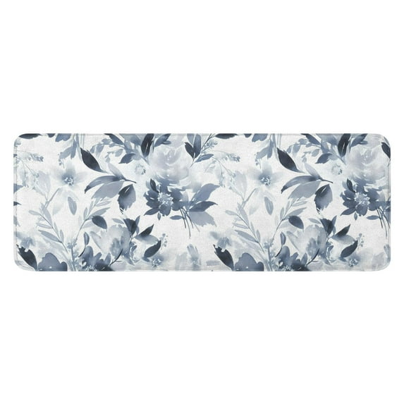 Pioneer Flower Floral Print Pattern Kitchen Rug Mat,Kitchen Runner Rugs Non Skid Washable,Decorative Kitchen Floor Mats for Kitchen,Sink,Laundry,17"x47.2"