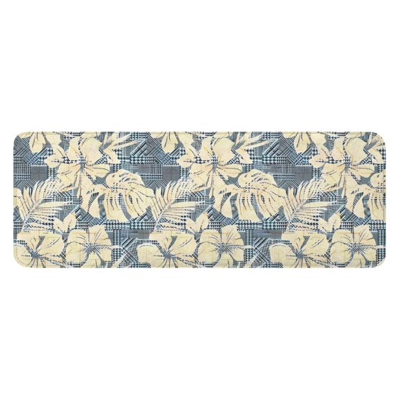 Pioneer Flower Floral Print Pattern Kitchen Rug Mat,Kitchen Runner Rugs Non Skid Washable,Decorative Kitchen Floor Mats for Kitchen,Sink,Laundry,17"x47.2"