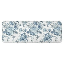 Pioneer Flower Floral Print Pattern Kitchen Rug Mat,Kitchen Runner Rugs Non Skid Washable,Decorative Kitchen Floor Mats for Kitchen,Sink,Laundry,17"x47.2"