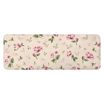 Pioneer Flower Floral Print Pattern Kitchen Rug Mat,Kitchen Runner Rugs Non Skid Washable,Decorative Kitchen Floor Mats for Kitchen,Sink,Laundry,17"x47.2"