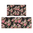 thumbnail image 1 of Pioneer Flower Floral Print Pattern Kitchen Rugs Sets Of 2,Anti Fatigue Kitchen Mat Rugs Non Slip Washable,Decorative Kitchen Floor Mats for Kitchen,Sink,Laundry,17"x30"+17"x47", 1 of 7
