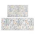 thumbnail image 1 of Pioneer Flower Floral Print Pattern Kitchen Rugs Sets Of 2,Anti Fatigue Kitchen Mat Rugs Non Slip Washable,Decorative Kitchen Floor Mats for Kitchen,Sink,Laundry,17"x30"+17"x47", 1 of 7