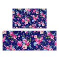 thumbnail image 1 of Pioneer Flower Floral Print Pattern Kitchen Rugs Sets Of 2,Anti Fatigue Kitchen Mat Rugs Non Slip Washable,Decorative Kitchen Floor Mats for Kitchen,Sink,Laundry,17"x30"+17"x47", 1 of 7