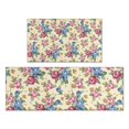 thumbnail image 1 of Pioneer Flower Floral Print Pattern Kitchen Rugs Sets Of 2,Anti Fatigue Kitchen Mat Rugs Non Slip Washable,Decorative Kitchen Floor Mats for Kitchen,Sink,Laundry,17"x30"+17"x47", 1 of 7