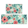 thumbnail image 1 of Pioneer Flower Floral Print Pattern Kitchen Rugs Sets Of 2,Anti Fatigue Kitchen Mat Rugs Non Slip Washable,Decorative Kitchen Floor Mats for Kitchen,Sink,Laundry,17"x30"+17"x47", 1 of 7