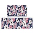 thumbnail image 1 of Pioneer Flower Floral Print Pattern Kitchen Rugs Sets Of 2,Anti Fatigue Kitchen Mat Rugs Non Slip Washable,Decorative Kitchen Floor Mats for Kitchen,Sink,Laundry,17"x30"+17"x47", 1 of 7