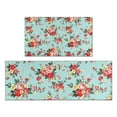 thumbnail image 1 of Pioneer Flower Floral Print Pattern Kitchen Rugs Sets Of 2,Anti Fatigue Kitchen Mat Rugs Non Slip Washable,Decorative Kitchen Floor Mats for Kitchen,Sink,Laundry,17"x30"+17"x47", 1 of 7
