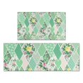thumbnail image 1 of Pioneer Flower Floral Print Pattern Kitchen Rugs Sets Of 2,Anti Fatigue Kitchen Mat Rugs Non Slip Washable,Decorative Kitchen Floor Mats for Kitchen,Sink,Laundry,17"x30"+17"x47", 1 of 7