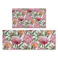thumbnail image 1 of Pioneer Flower Floral Print Pattern Kitchen Rugs Sets Of 2,Anti Fatigue Kitchen Mat Rugs Non Slip Washable,Decorative Kitchen Floor Mats for Kitchen,Sink,Laundry,17"x30"+17"x47", 1 of 7