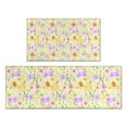 thumbnail image 1 of Pioneer Flower Floral Print Pattern Kitchen Rugs Sets Of 2,Anti Fatigue Kitchen Mat Rugs Non Slip Washable,Decorative Kitchen Floor Mats for Kitchen,Sink,Laundry,17"x30"+17"x47", 1 of 7