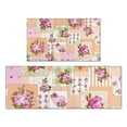 thumbnail image 1 of Pioneer Flower Floral Print Pattern Kitchen Rugs Sets Of 2,Anti Fatigue Kitchen Mat Rugs Non Slip Washable,Decorative Kitchen Floor Mats for Kitchen,Sink,Laundry,17"x30"+17"x47", 1 of 7