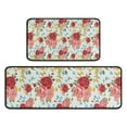 thumbnail image 1 of Pioneer Flower Floral Print Pattern Kitchen Rugs Sets Of 2,Anti Fatigue Kitchen Mat Rugs Non Slip Washable,Decorative Kitchen Floor Mats for Kitchen,Sink,Laundry,17"X30"+17"X47", 1 of 7