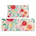 thumbnail image 1 of Pioneer Flower Floral Print Pattern Kitchen Rugs Sets Of 2,Anti Fatigue Kitchen Mat Rugs Non Slip Washable,Decorative Kitchen Floor Mats for Kitchen,Sink,Laundry,17"x30"+17"x47", 1 of 7