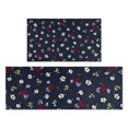thumbnail image 1 of Pioneer Flower Floral Print Pattern Kitchen Rugs Sets Of 2,Anti Fatigue Kitchen Mat Rugs Non Slip Washable,Decorative Kitchen Floor Mats for Kitchen,Sink,Laundry,17"x30"+17"x47", 1 of 7
