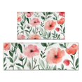 thumbnail image 1 of Pioneer Flower Floral Print Pattern Kitchen Rugs Sets Of 2,Anti Fatigue Kitchen Mat Rugs Non Slip Washable,Decorative Kitchen Floor Mats for Kitchen,Sink,Laundry,17"x30"+17"x47", 1 of 7
