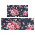 thumbnail image 1 of Pioneer Flower Floral Print Pattern Kitchen Rugs Sets Of 2,Anti Fatigue Kitchen Mat Rugs Non Slip Washable,Decorative Kitchen Floor Mats for Kitchen,Sink,Laundry,17"x30"+17"x47", 1 of 7
