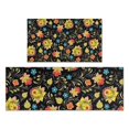 thumbnail image 1 of Pioneer Flower Floral Print Pattern Kitchen Rugs Sets Of 2,Anti Fatigue Kitchen Mat Rugs Non Slip Washable,Decorative Kitchen Floor Mats for Kitchen,Sink,Laundry,17"x30"+17"x47", 1 of 7