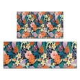 thumbnail image 1 of Pioneer Flower Floral Print Pattern Kitchen Rugs Sets Of 2,Anti Fatigue Kitchen Mat Rugs Non Slip Washable,Decorative Kitchen Floor Mats for Kitchen,Sink,Laundry,17"x30"+17"x47", 1 of 7