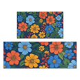 thumbnail image 1 of Pioneer Flower Floral Print Pattern Kitchen Rugs Sets Of 2,Anti Fatigue Kitchen Mat Rugs Non Slip Washable,Decorative Kitchen Floor Mats for Kitchen,Sink,Laundry,17"x30"+17"x47", 1 of 7