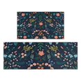thumbnail image 1 of Pioneer Flower Floral Print Pattern Kitchen Rugs Sets Of 2,Anti Fatigue Kitchen Mat Rugs Non Slip Washable,Decorative Kitchen Floor Mats for Kitchen,Sink,Laundry,17"x30"+17"x47", 1 of 7