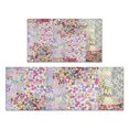 thumbnail image 1 of Pioneer Flower Floral Print Pattern Kitchen Rugs Sets Of 2,Anti Fatigue Kitchen Mat Rugs Non Slip Washable,Decorative Kitchen Floor Mats for Kitchen,Sink,Laundry,17"x30"+17"x47", 1 of 7