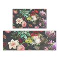 thumbnail image 1 of Pioneer Flower Floral Print Pattern Kitchen Rugs Sets Of 2,Anti Fatigue Kitchen Mat Rugs Non Slip Washable,Decorative Kitchen Floor Mats for Kitchen,Sink,Laundry,17"x30"+17"x47", 1 of 7