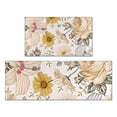 thumbnail image 1 of Pioneer Flower Floral Print Pattern Kitchen Rugs Sets Of 2,Anti Fatigue Kitchen Mat Rugs Non Slip Washable,Decorative Kitchen Floor Mats for Kitchen,Sink,Laundry,17"x30"+17"x47", 1 of 7