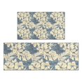 thumbnail image 1 of Pioneer Flower Floral Print Pattern Kitchen Rugs Sets Of 2,Anti Fatigue Kitchen Mat Rugs Non Slip Washable,Decorative Kitchen Floor Mats for Kitchen,Sink,Laundry,17"x30"+17"x47", 1 of 7