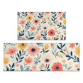 thumbnail image 1 of Pioneer Flower Floral Print Pattern Kitchen Rugs Sets Of 2,Anti Fatigue Kitchen Mat Rugs Non Slip Washable,Decorative Kitchen Floor Mats for Kitchen,Sink,Laundry,17"x30"+17"x47", 1 of 7