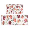 thumbnail image 1 of Pioneer Flower Floral Print Pattern Kitchen Rugs Sets Of 2,Anti Fatigue Kitchen Mat Rugs Non Slip Washable,Decorative Kitchen Floor Mats for Kitchen,Sink,Laundry,17"x30"+17"x47", 1 of 7