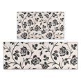 thumbnail image 1 of Pioneer Flower Floral Print Pattern Kitchen Rugs Sets Of 2,Anti Fatigue Kitchen Mat Rugs Non Slip Washable,Decorative Kitchen Floor Mats for Kitchen,Sink,Laundry,17"x30"+17"x47", 1 of 7