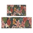 thumbnail image 1 of Pioneer Flower Floral Print Pattern Kitchen Rugs Sets Of 2,Anti Fatigue Kitchen Mat Rugs Non Slip Washable,Decorative Kitchen Floor Mats for Kitchen,Sink,Laundry,17"x30"+17"x47", 1 of 7