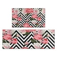 thumbnail image 1 of Pioneer Flower Floral Print Pattern Kitchen Rugs Sets Of 2,Anti Fatigue Kitchen Mat Rugs Non Slip Washable,Decorative Kitchen Floor Mats for Kitchen,Sink,Laundry,17"x30"+17"x47", 1 of 7