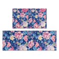 thumbnail image 1 of Pioneer Flower Floral Print Pattern Kitchen Rugs Sets Of 2,Anti Fatigue Kitchen Mat Rugs Non Slip Washable,Decorative Kitchen Floor Mats for Kitchen,Sink,Laundry,17"x30"+17"x47", 1 of 7