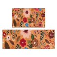 thumbnail image 1 of Pioneer Flower Floral Print Pattern Kitchen Rugs Sets Of 2,Anti Fatigue Kitchen Mat Rugs Non Slip Washable,Decorative Kitchen Floor Mats for Kitchen,Sink,Laundry,17"x30"+17"x47", 1 of 7