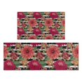 thumbnail image 1 of Pioneer Flower Floral Print Pattern Kitchen Rugs Sets Of 2,Anti Fatigue Kitchen Mat Rugs Non Slip Washable,Decorative Kitchen Floor Mats for Kitchen,Sink,Laundry,17"x30"+17"x47", 1 of 7