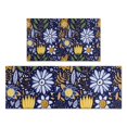 thumbnail image 1 of Pioneer Flower Floral Print Pattern Kitchen Rugs Sets Of 2,Anti Fatigue Kitchen Mat Rugs Non Slip Washable,Decorative Kitchen Floor Mats for Kitchen,Sink,Laundry,17"x30"+17"x47", 1 of 7