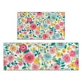thumbnail image 1 of Pioneer Flower Floral Print Pattern Kitchen Rugs Sets Of 2,Anti Fatigue Kitchen Mat Rugs Non Slip Washable,Decorative Kitchen Floor Mats for Kitchen,Sink,Laundry,17"x30"+17"x47", 1 of 7