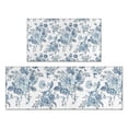 thumbnail image 1 of Pioneer Flower Floral Print Pattern Kitchen Rugs Sets Of 2,Anti Fatigue Kitchen Mat Rugs Non Slip Washable,Decorative Kitchen Floor Mats for Kitchen,Sink,Laundry,17"x30"+17"x47", 1 of 7