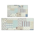thumbnail image 1 of Pioneer Flower Floral Print Pattern Kitchen Rugs Sets Of 2,Anti Fatigue Kitchen Mat Rugs Non Slip Washable,Decorative Kitchen Floor Mats for Kitchen,Sink,Laundry,17"x30"+17"x47", 1 of 7
