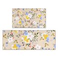 thumbnail image 1 of Pioneer Flower Floral Print Pattern Kitchen Rugs Sets Of 2,Anti Fatigue Kitchen Mat Rugs Non Slip Washable,Decorative Kitchen Floor Mats for Kitchen,Sink,Laundry,17"x30"+17"x47", 1 of 7
