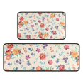 thumbnail image 1 of Pioneer Flower Floral Print Pattern Kitchen Rugs Sets Of 2,Anti Fatigue Kitchen Mat Rugs Non Slip Washable,Decorative Kitchen Floor Mats for Kitchen,Sink,Laundry,17"X30"+17"X47", 1 of 7