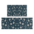 thumbnail image 1 of Pioneer Flower Floral Print Pattern Kitchen Rugs Sets Of 2,Anti Fatigue Kitchen Mat Rugs Non Slip Washable,Decorative Kitchen Floor Mats for Kitchen,Sink,Laundry,17"x30"+17"x47", 1 of 7