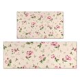 thumbnail image 1 of Pioneer Flower Floral Print Pattern Kitchen Rugs Sets Of 2,Anti Fatigue Kitchen Mat Rugs Non Slip Washable,Decorative Kitchen Floor Mats for Kitchen,Sink,Laundry,17"x30"+17"x47", 1 of 7