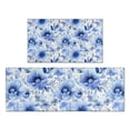 thumbnail image 1 of Pioneer Flower Floral Print Pattern Kitchen Rugs Sets Of 2,Anti Fatigue Kitchen Mat Rugs Non Slip Washable,Decorative Kitchen Floor Mats for Kitchen,Sink,Laundry,17"x30"+17"x47", 1 of 7