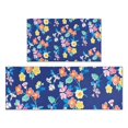 thumbnail image 1 of Pioneer Flower Floral Print Pattern Kitchen Rugs Sets Of 2,Anti Fatigue Kitchen Mat Rugs Non Slip Washable,Decorative Kitchen Floor Mats for Kitchen,Sink,Laundry,17"x30"+17"x47", 1 of 7