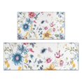 thumbnail image 1 of Pioneer Flower Floral Print Pattern Kitchen Rugs Sets Of 2,Anti Fatigue Kitchen Mat Rugs Non Slip Washable,Decorative Kitchen Floor Mats for Kitchen,Sink,Laundry,17"x30"+17"x47", 1 of 7