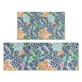 thumbnail image 1 of Pioneer Flower Floral Print Pattern Kitchen Rugs Sets Of 2,Anti Fatigue Kitchen Mat Rugs Non Slip Washable,Decorative Kitchen Floor Mats for Kitchen,Sink,Laundry,17"x30"+17"x47", 1 of 7