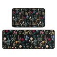 thumbnail image 1 of Pioneer Flower Floral Print Pattern Kitchen Rugs Sets Of 2,Anti Fatigue Kitchen Mat Rugs Non Slip Washable,Decorative Kitchen Floor Mats for Kitchen,Sink,Laundry,17"X30"+17"X47", 1 of 7